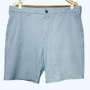 johnnie-O Blue Patterned Athletic Shorts